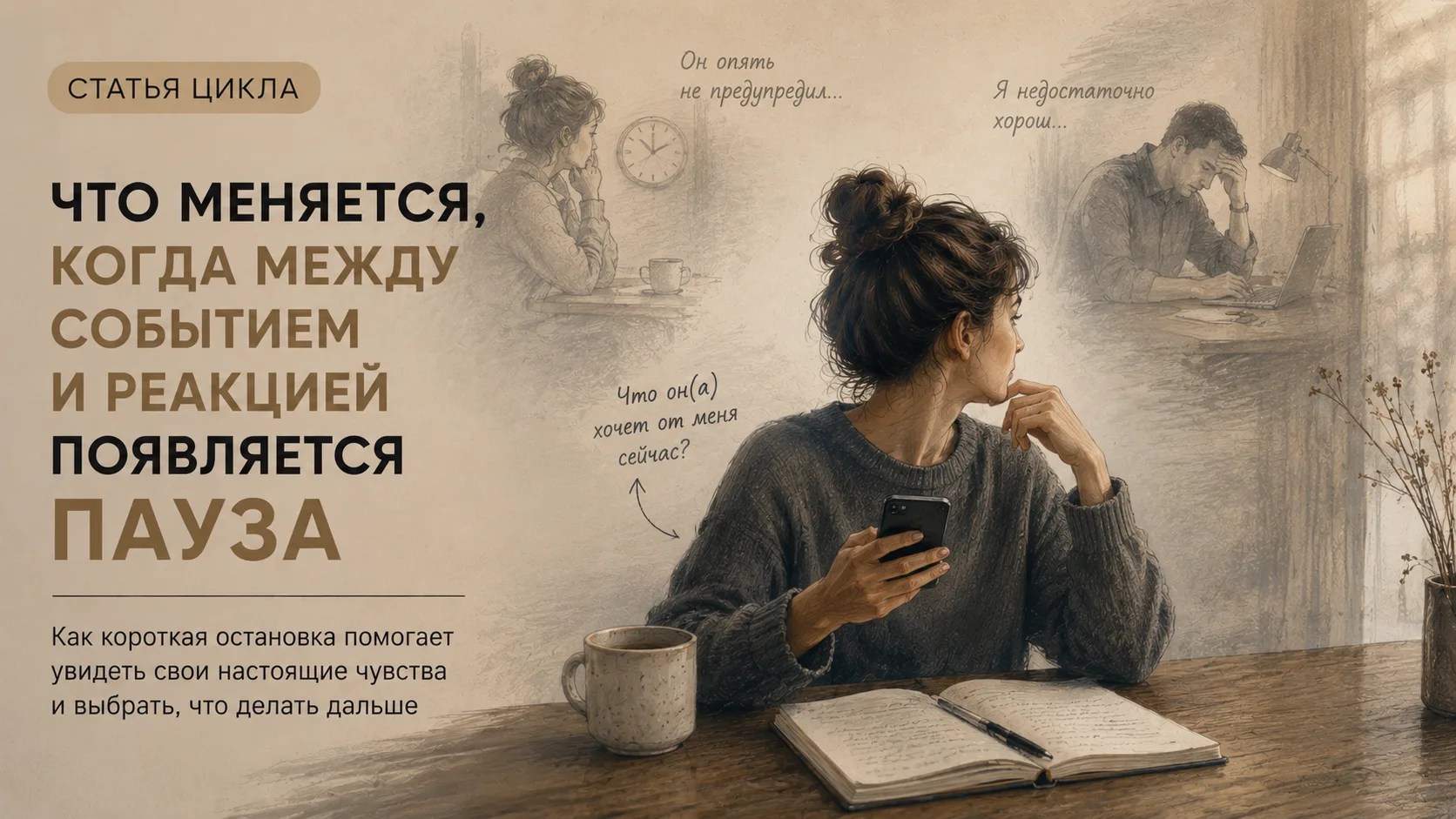 Что меняется, когда между событием и реакцией появляется пауза?