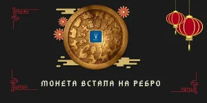 Монета встала на ребро